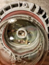 Original vintage bunker pendant light, East Germany (GDR) 1980s – thumbnail 15