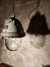 Original vintage bunker pendant light, East Germany (GDR) 1980s – thumbnail 2