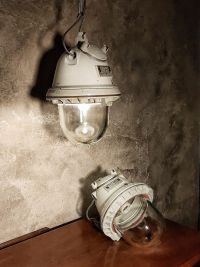Original vintage bunker pendant light, East Germany (GDR) 1980s – thumbnail 4
