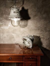 Original vintage bunker pendant light, East Germany (GDR) 1980s – thumbnail 3