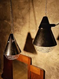 Original vintage pendant light in brown bakelite, East Germany 1970s – thumbnail 15