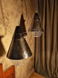 Original vintage pendant light in brown bakelite, East Germany 1970s – thumbnail 14