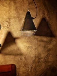 Original vintage pendant light in brown bakelite, East Germany 1970s – thumbnail 4