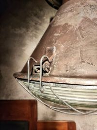 Original vintage Mesko pendant light with curved glass, Poland 1970s – thumbnail 18