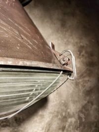 Original vintage Mesko pendant light with curved glass, Poland 1970s – thumbnail 17