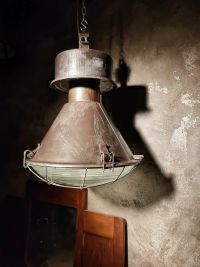 Original vintage Mesko pendant light with curved glass, Poland 1970s – thumbnail 13