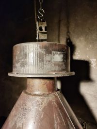Original vintage Mesko pendant light with curved glass, Poland 1970s – thumbnail 19