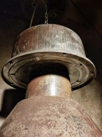 Original vintage Mesko pendant light with curved glass, Poland 1970s – thumbnail 22