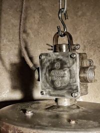 Original vintage Mesko pendant light with curved glass, Poland 1970s – thumbnail 23