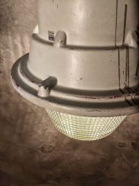 Original vintage Mesko pendant light in textured glass, Poland 1970s – thumbnail 20