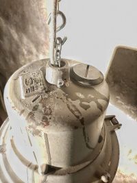 Original vintage Mesko pendant light in textured glass, Poland 1970s – thumbnail 18