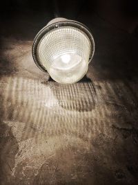 Original vintage Mesko pendant light in textured glass, Poland 1970s – thumbnail 19