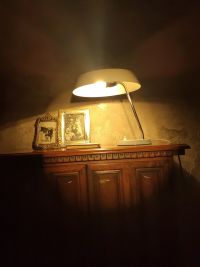 Lampada da scrivania vintage originale a disco, Ungheria anni '60 – miniatura 4