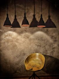 Original vintage conical pendant light, Bulgaria 1970s – thumbnail 9