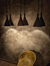 Original vintage conical pendant light, Bulgaria 1970s – thumbnail 1