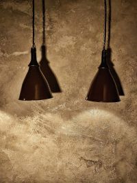 Original vintage conical pendant light, Bulgaria 1970s – thumbnail 4