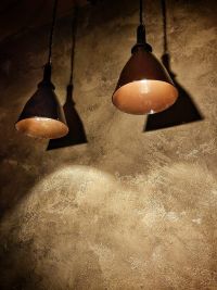 Original vintage conical pendant light, Bulgaria 1970s – thumbnail 14