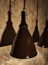 Original vintage conical pendant light, Bulgaria 1970s – thumbnail 12