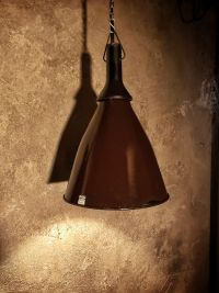 Original vintage conical pendant light, Bulgaria 1970s – thumbnail 3