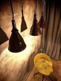 Original vintage conical pendant light, Bulgaria 1970s – thumbnail 10