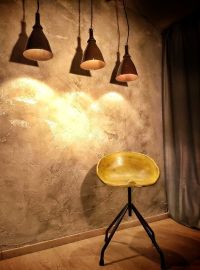 Original vintage conical pendant light, Bulgaria 1970s – thumbnail 6
