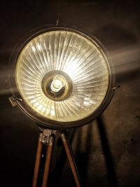 Faro da teatro vintage con cupola a specchio, Polonia anni '50-'60 – miniatura 10