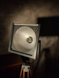 Faro da teatro vintage con frontale quadrato, Cecoslovacchia anni '60 – miniatura 14