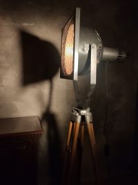 Faro da teatro vintage con frontale quadrato, Cecoslovacchia anni '60 – miniatura 7