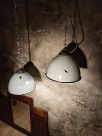 Lampada a sospensione vintage grigio-azzurra, Polonia anni '50-'70 – miniatura 15