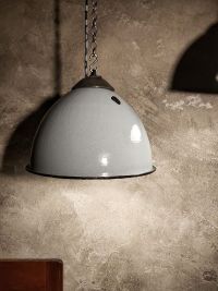 Lampada a sospensione vintage grigio-azzurra, Polonia anni '50-'70 – miniatura 1