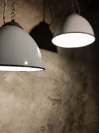 Lampada a sospensione vintage grigio-azzurra, Polonia anni '50-'70 – miniatura 11