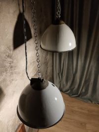 Lampada a sospensione vintage grigio-azzurra, Polonia anni '50-'70 – miniatura 6