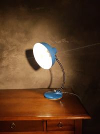 Lampada da scrivania vintage originale celeste, Ungheria anni '60 – miniatura 9