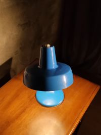 Lampada da scrivania vintage originale celeste, Ungheria anni '60 – miniatura 5