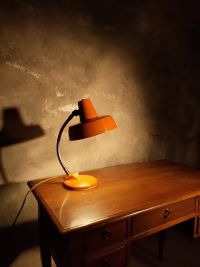 Lampada da scrivania vintage originale arancione, Ungheria anni '60 – miniatura 8