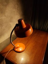 Lampada da scrivania vintage originale arancione, Ungheria anni '60 – miniatura 6
