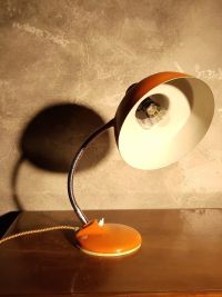 Lampada da scrivania vintage originale arancione, Ungheria anni '60 – miniatura 5