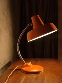 Lampada da scrivania vintage originale arancione, Ungheria anni '60 – miniatura 3