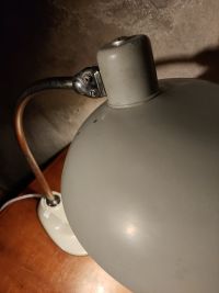 Lampada da scrivania vintage originale grigia a snodo, Ungheria anni '60 – miniatura 12