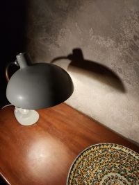 Lampada da scrivania vintage originale grigia a snodo, Ungheria anni '60 – miniatura 7