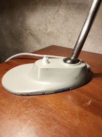 Lampada da scrivania vintage originale grigia a snodo, Ungheria anni '60 – miniatura 15
