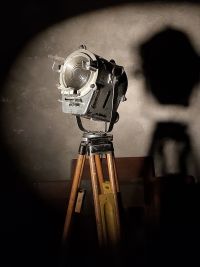 Spotlight da cinema vintage originale Spefika argento, Polonia anni '60 – miniatura 13