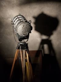 Spotlight da cinema vintage originale Spefika argento, Polonia anni '60 – miniatura 10