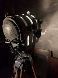 Spotlight da cinema vintage originale Spefika argento, Polonia anni '60 – miniatura 3