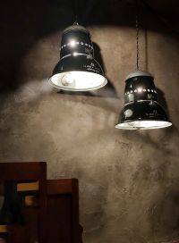 Lampada a sospensione vintage originale blu-nera, Ungheria anni '50 – miniatura 12