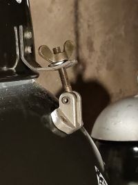 Lampada a sospensione vintage originale blu-nera, Ungheria anni '50 – miniatura 16