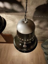 Lampada a sospensione vintage originale blu-nera, Ungheria anni '50 – miniatura 8