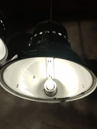 Lampada a sospensione vintage originale blu-nera, Ungheria anni '50 – miniatura 6
