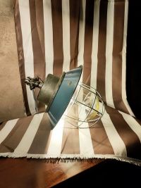 Lampada a sospensione vintage originale a lanterna azzurra, anni '60 – miniatura 19