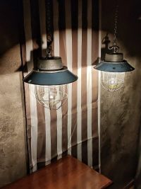 Lampada a sospensione vintage originale a lanterna azzurra, anni '60 – miniatura 10